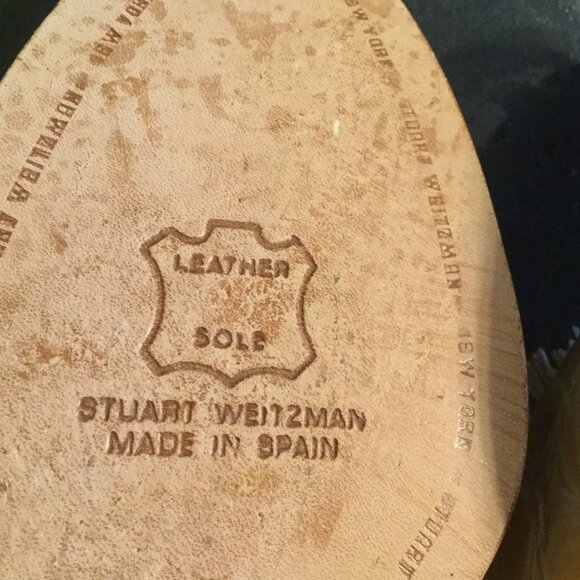 Stuart Weitzman leather flats shoes made in Spain  size 8/8.5  golden yellow - Picture 3 of 6